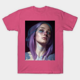 Purple Enchantress (5) - Beautiful Magic Girl T-Shirt